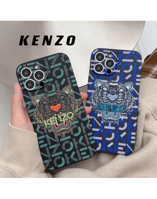 Kenzo ケンゾー iphone14pro max/14pro/14plus/14ケース 虎頭 ネオン アイフォン14/14プロ/14プロマックス/14マックス携帯ケース軽量 シリコン ケンゾーiphone14pro max/14pro/14max/13カバー ファッション