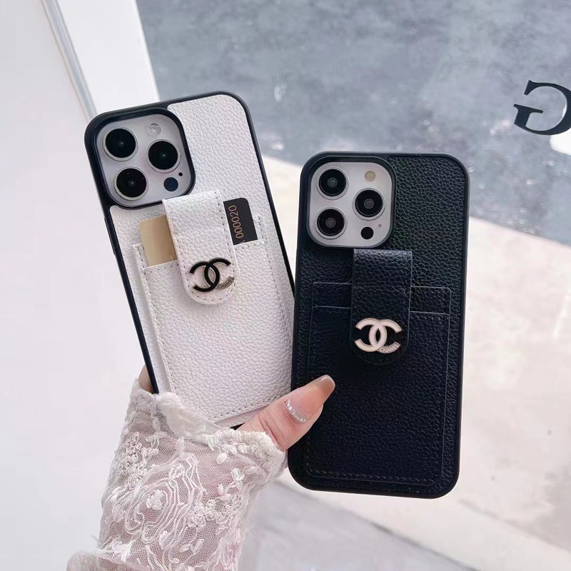 Chanel シャネル ブランド iPhone 14/14 Pro/14 Pro Maxケース カード収納 バッグ レザー製 モノグラム セレブ愛用 Galaxy S23