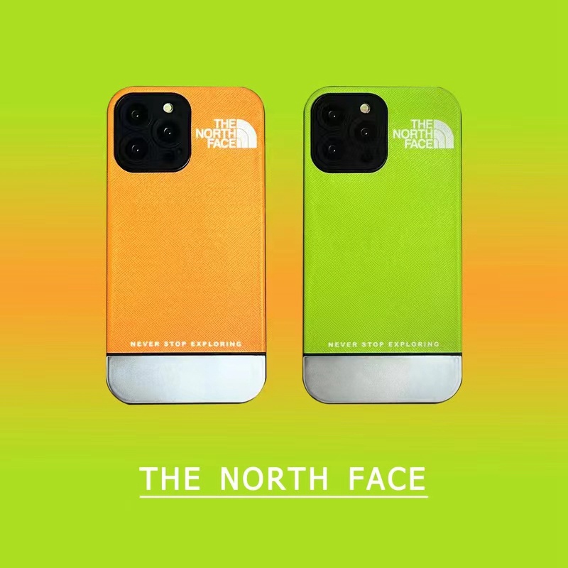 The North Faceザノースフェイスiphone14pro max plusケース ブランド メッキ モノグラム アイフォン14カバー
