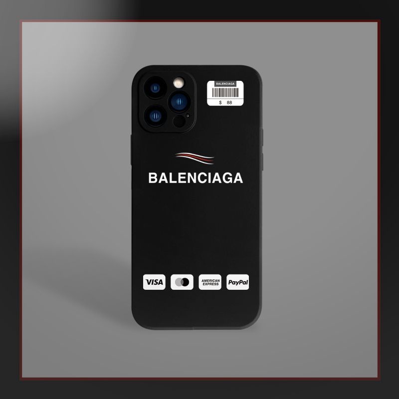 Balenciaga ハイブランド iphone 14 pro maxケース インスタ風 バレンシアガ シンプル モノグラム