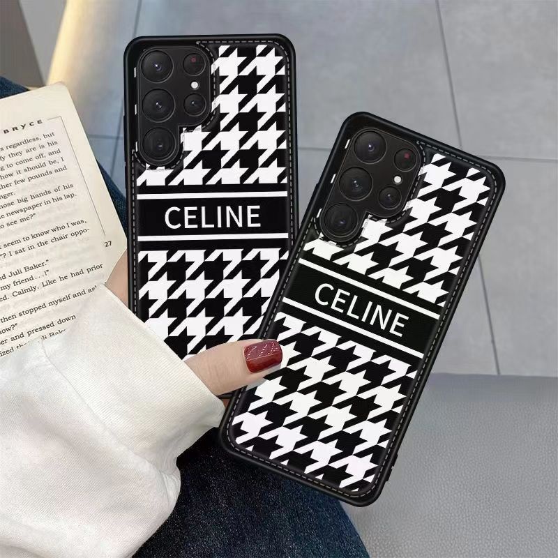 Celine ブランド セリーヌ galaxy s23 plus/s23 ultraケース 安い モノグラム 黒白色 ジャケット型 iphone14 pro max/14 plusケース セレブ愛用