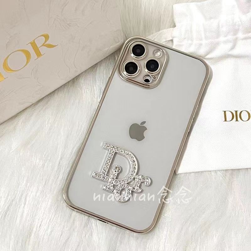 Dior ディオール ブランド iphone 14/14 pro/14 pro max/14 plusケース 経典 クリアケース モノグラム きらきら