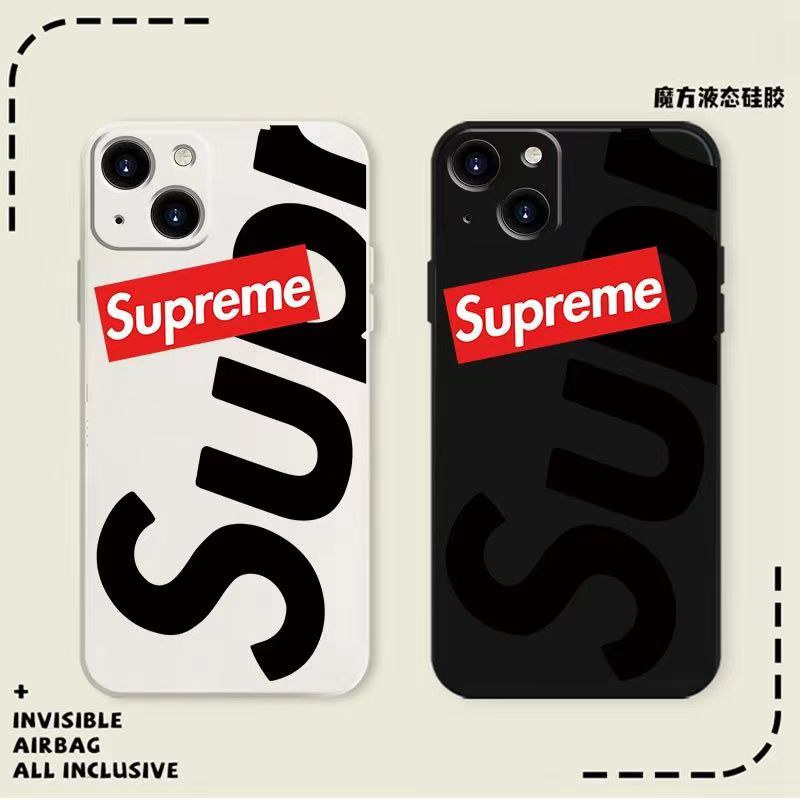 Supreme シュプリーム アイフォン15プロマックス ケース クリア iphone 15プラス カバー スタンド付き アイフォン15プロ カバー