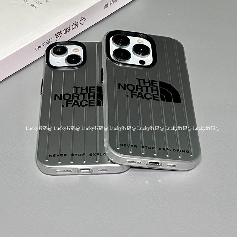 The North Face/ザノースフェイス ハイブランド iphone 14/14 pro/14 pro max/14 plusケース 個性風 メッキ スーツケース風 モノグラム
