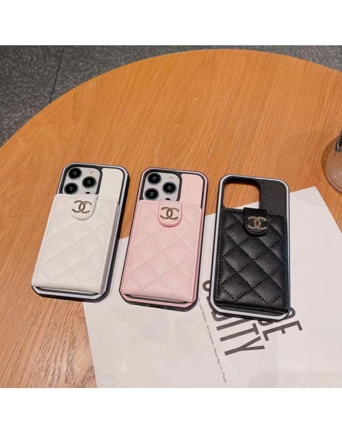 Chanel ブランド iPhone 14/14 Pro/14 Pro Max/14 Plusケース シャネル カード 財布型 バッグ レザー製 モノグラム アイフォン14/14プロ/14プロ マックス/14プラス/13/12/11/x/xs/xr/8+/7+カバー 上質 ファッション メンズ レディース