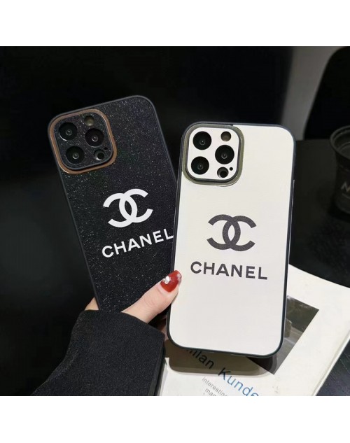 chanel ブランド シャネル iphone 14/14 pro/14 pro maxケース モノグラム きらきら ジャケット型 黒白色 アイフォン14/14プロ/14プロマックス/13/12/11カバー ファッション メンズ レディース