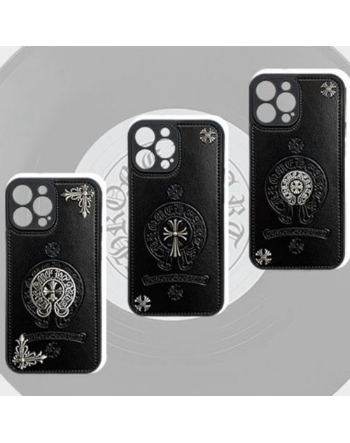 Chrome Hearts クロムハーツ 経典風 iphone 14/14 pro/14 pro max/14 plusケース ブランド モノグラム 十字柄 黒色 ジャケット型 レザー製 アイフォン14/13/12/11/x/xs/xs max/xr/8+/7+カバー メンズ レディーズ