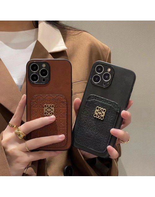 LOEWE ロエベ お洒落アイフォン15プラス カバー スタンド付き galaxy s24+ultra アイフォン15ウルトラ カバー 経典 ブランド iPhone 15/15 Pro/14 Pro Max/14 Plusケース 可愛い モノグラム ジャケット型 耐衝撃 アイフォン15/14/13/12/11/X/XS/XR/8/7カバー ファッション メンズ レディース