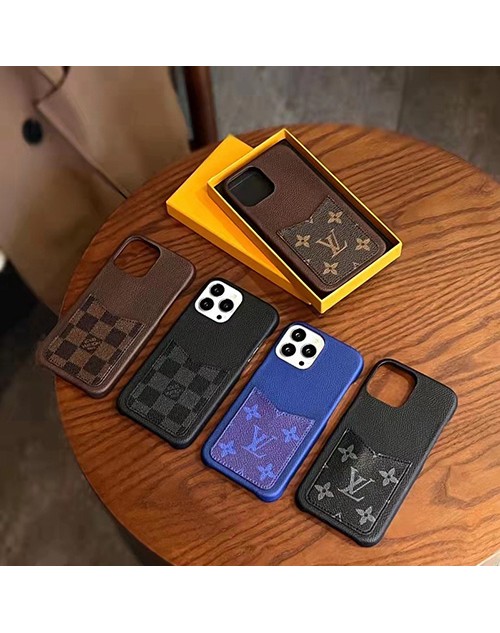 LV ルイヴィトンiphone14/14Pro/14max/14Pro maxケース leather ダミエ アイフォン14/14プロ/14マックス/14プロ マックスcase lvハイブランド バンパー  アイフォン13/13プロ/13プロ マックスカバー カード入り 大人コーデ