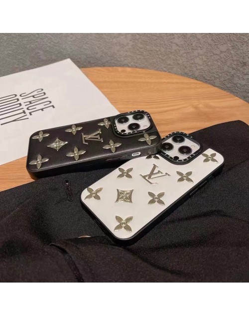 Louis Vuitton ルイヴィトン ブランド iphone 14/14 pro/14 pro max/14 plusケース オシャレ モノグラム 背面レザー ジャケット型 きらきら アイフォン14/13/12カバー ファッション メンズ レディース