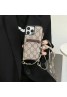 Gucci/グッチ LV/ルイヴィトン ハイブランド iphone 14/14 pro/14 pro maxケース カード収納 落下防止 斜め掛けバッグ風 チェーン付き 革製カバー モノグラム インスタ風 アイフォン14/13/12/11カバー ファッション メンズ レディーズ