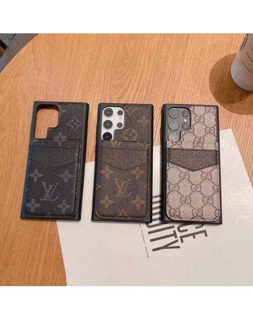 LV ルイヴィトン ブランド GUCCI グッチ iphone 15 pro max plusケース Galaxy S23/S23+/S23 Plus/S23 Ultraケース モノグラム 財布型 カード入れ レザー ジャケット型 上質 皮革製品 ギャラクシーs23/s23プラス/s23ウルトラ/s22カバー 大人気 メンズ レディース