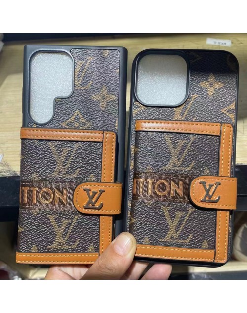 LV ルイヴィトン iPhone 14/15 Pro/15 Pro Maxケース  韓国風 財布 モノグラム カード収納 ブランド レザー 芸能人愛用 便利 革製 Galaxy S23/S23プラス/S23ウルトラ/S22/S21/S20スマホケース ジャケット型 アイフォン14プロ マックス/14プロ/14/13/12/11/X/8/7カバー 大人気 メンズ レディース