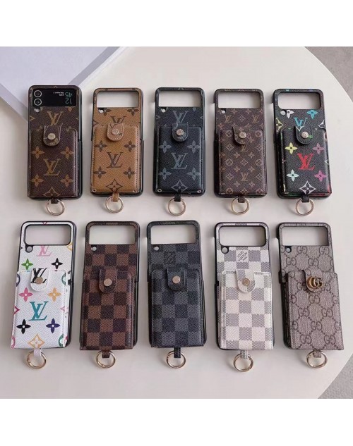 Lv ルイヴィトンモノグラム Gucci グッチ  ギャラクシーZフリップ5ケース 折畳み式 ブランド iphone 14 15 pro max 12 11ケース ギャラクシーZフォールド5ケース 大人気芸能人愛用 galaxy z fold 5ケース トランク型ブランド ギャラクシーZフォールド5ケース 韓国風