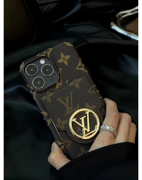 Lv ルイヴィトン iphone15proケース キャラクター風 iphone 15 plusケース モノグラム アイフォン15プロ カバー カード 可愛い