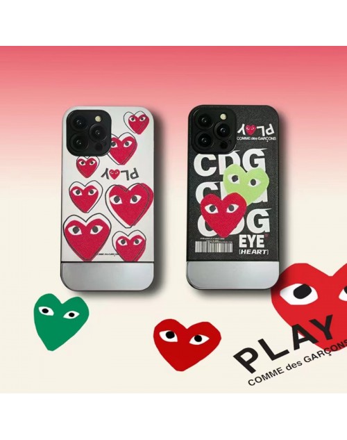 Comme des Garçons ブランド Nike ナイキ iPhone 14/14 Pro/14 Pro Maxケース モノグラム CDG コムデギャルソン メッキ 心柄 ジャケット型 アイフォン14/13/12/11カバー 大人気 メンズ レディーズ