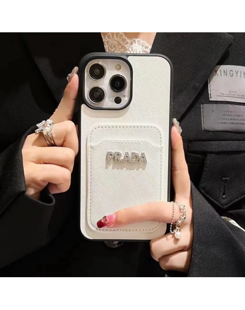 Prada プラダブランド iphone15pro maxケース 手帳型 お洒落 iphone15proケース キャラクター風