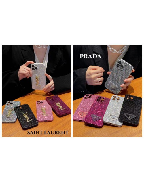 Prada プラダ Ysl イブサンローラン ブランド iphone15pro maxケース 手帳型 お洒落 iphone15proケース キャラクター風