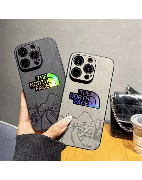 ザ・ノース・フェイス THE NORTH FACE アイフォン15プロマックス ケース クリア iphone15proケース キャラクター風 iphone 15 plusケース モノグラム