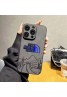 ザ・ノース・フェイス THE NORTH FACE アイフォン15プロマックス ケース クリア iphone15proケース キャラクター風 iphone 15 plusケース モノグラム