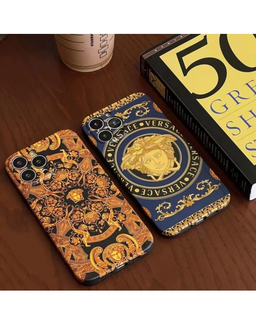 Versace ヴェルサーチ iphone 14/14 pro/14 pro maxケース メドゥーサ柄 ブランド モノグラム ジャケット型 アイフォン14プロ マックス/13/12/11カバー メンズ レディーズ