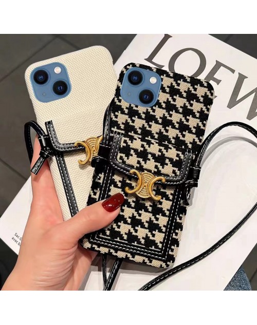 ブランド celine セリーヌ galaxy s23/s23 plus/s23 ultraケース インスタ風 レザー ストラップ付き ショルダーバング モノグラム カード収納 iphone14/14 pro/14 pro max/14 plusスマホケース 斜め掛け アイフォン14/13/12/11カバー 激安 メンズ レディース