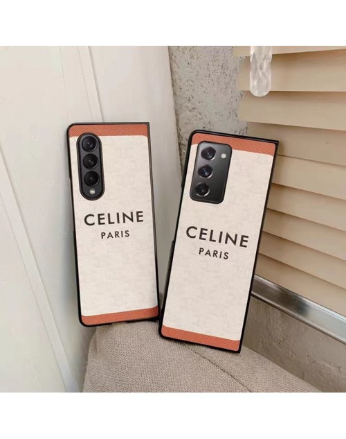 celine/セリーヌ ブランド galaxy z fold 3/4ケース モノグラム柄 折りたたむ ギャラクシーZ FOLD4/3カバー 大人気 メンズ レディース