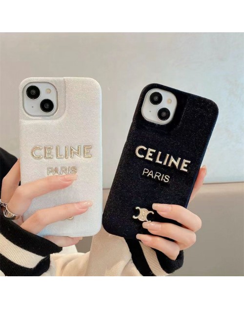 CELINE セリーヌ お洒落アイフォン15プラス カバー スタンド付き iphone 15 plusケース モノグラムアイフォン15プラス カバー 可愛いブランド　セレブ愛用スマフォンケース