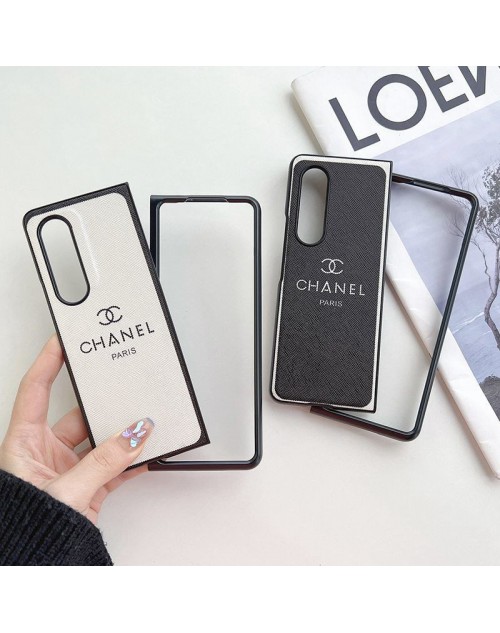 Chanel シャネルブランドGalaxy Z Fold 5 6ケース 折りたたみ レディース 人気 ギャラクシーZフォールド5 4 6 ケース 芸能人愛用 galaxy z fold 5 4ケース トランク型