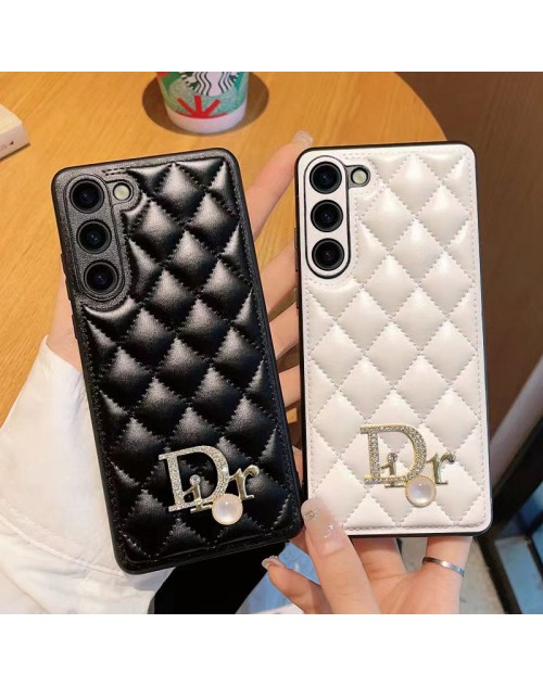 DIOR ディオール ブランド galaxy s23/s23+/s23plus/s23ultraケース 個性 キラキラ 皮革製品 モノグラム レザー ジャケット型 ギャラクシーs23カバー 上質 huawei ファッション メンズ レディーズ