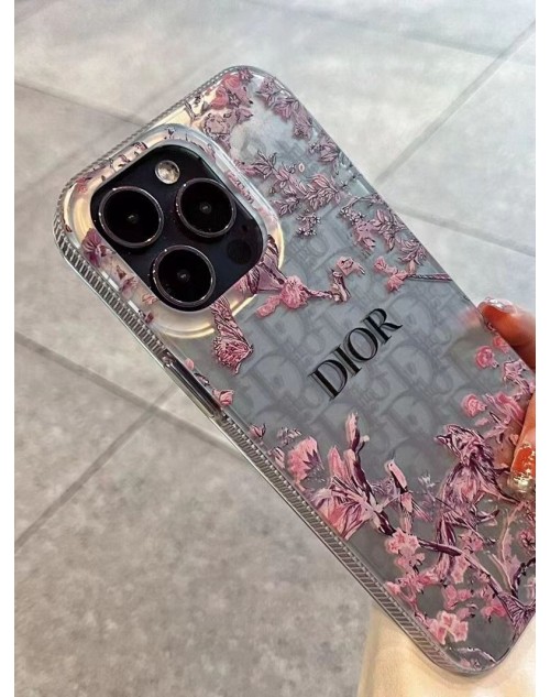 Dior ディオール アイフォン15プロマックス ケース クリア iphone 15 plusケース 保護 アイフォン15プロ カバー カード 可愛い