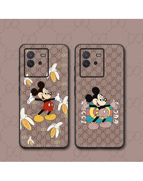 Gucci ブランドグッチ iphone14pro 14 14 plus 14pro maxケース GGキャンバス ミッキー xperia 5iv 10 v 1v ace iv カバーDisney cuir コラボ ブランド ギャラクシーs23/A54 5G(SC-53C)カバー かわいい 値段 安い