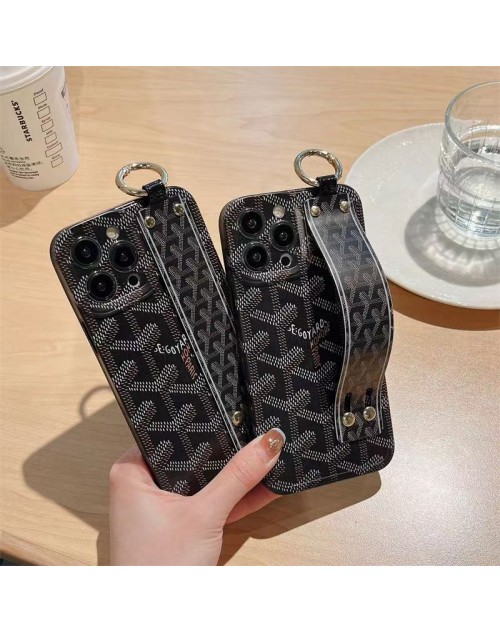 ブランド Goyard ゴヤール iphone14/14 pro/14 pro maxケース リング付 ハンドバンド モノグラム Y柄 ジャケット型 アイフォン14/13/12/11カバー 韓国風 メンズ レディース