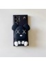 kaws カウズ ブランド galaxy s23/s23 plus/s23 ultraケース 芸能人愛用 熊柄 モノグラム  小銭入れ チェーン付き 収納可能 落下防止TPU ジャケット型 黒色 ギャラクシーs23/s23プラス/s23ウルトラ/s22/s21/s20/note20カバー スタンド機能 メンズ レディース