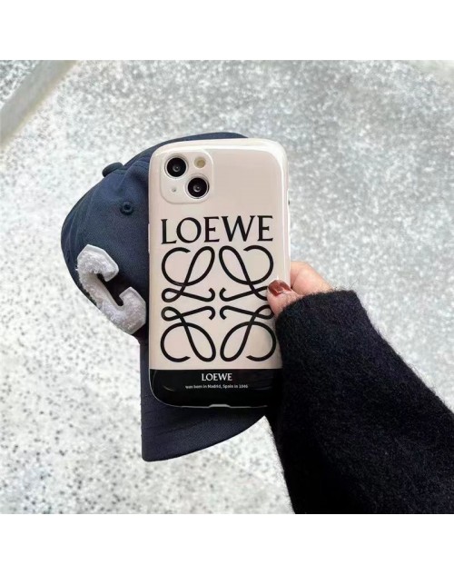 ブランド Loewe ロエベ iphone 14/14 pro/14 pro maxケース インスタ風 カガミ 化粧 ジャケット型 キラキラ 手帳型 セレブ愛用 アイフォン14/13/12/11カバー メンズ レディース