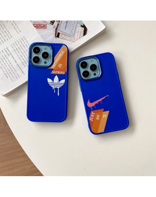 ナイキiphone14/14Pro max/14Pro/13ケース クライン・ブルー アイフォンse第三世代携帯スマホケースAdidasブランド 衝撃吸収 アート Nikeアイフォン14プロ マックス/14プロ/13カバー ファッション