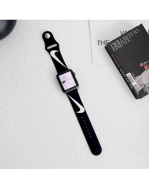 Nike ナイキブランド アップルウォッチ10/9/Ultra ハンド Apple Watch 9 x se4ベルト腕時計 ストラップ 芸能人愛用 調節可能Apple Watch 7 8 9 10 xベルト シリコン
