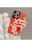 LV/ルイヴィトン ブランド iPhone 14/14 Pro/14 Pro Maxケース モノグラム SUPREME シュプリーム tpu製 ジャケット型 赤黒白 アイフォン14/13/12/11カバー ファッション メンズ レディース