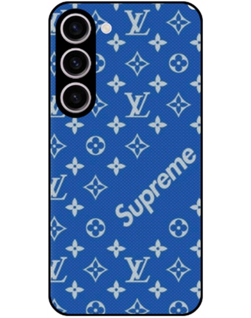 Lv ルイヴィトン Supreme シュプリームペアお揃い iPhone 15 Pro Max galaxy s24plusケース ファッション セレブ愛用 ギャラクシーS24プラスケース 激安ギャラクシーS24ウルトラ ケース ファッション メンズ個性潮 Galaxy s24+ケース ファッション