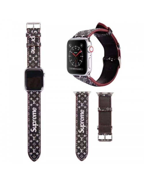 Supreme シュプリームブランド アップルウォッチ10/9/se2/ultra2ハンド可愛い 調節可能 Apple Watch 9 x se4ベルト メンズ レディース腕時計 ストラップ 芸能人愛用