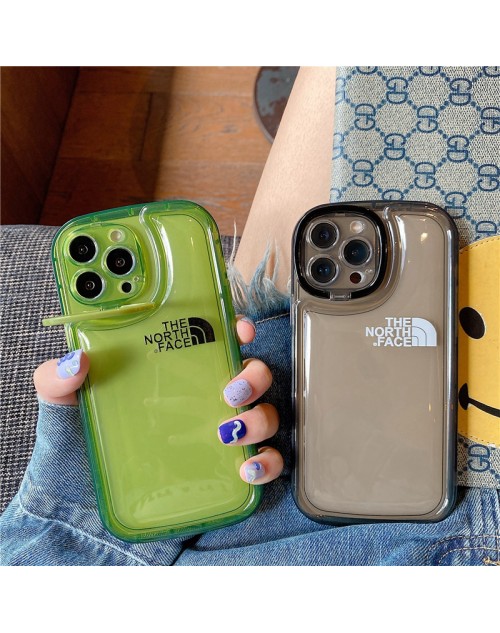 The North Face ザノースフェイス ブランド iphone14/14 pro/14 plus/14 pro maxケース かわいい クリアケース ソフト ジャケット型 モノグラム 四角保護 アイフォン14/13/12/11カバー 芸能人愛用 メンズ レディーズ