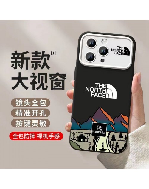 THE NORTH FACE ザ・ノース・フェイス お洒落 iphone 15  ultraケース 保護アイフォン15プラス カバー スタンド付き