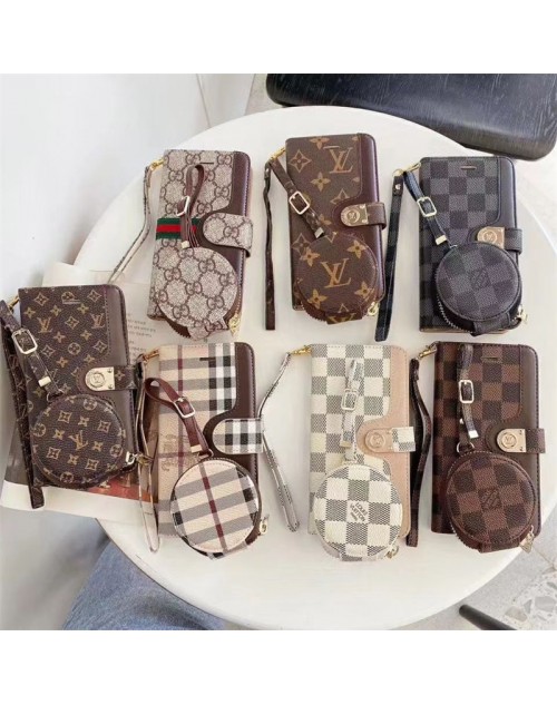 Burberry ルイ·ヴィトンiphone14Pro max/14Pro/14スマホケース 手帳型 シック airpods1/2/3/pro2ケースGucci ミニバック Galaxy S23+/S23 Ultraダミエ ベルト付き バーバリー アイフォン13プロ マックス/13プロ/13カバー 2点セット