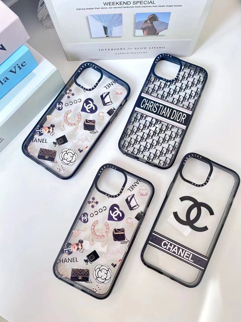 Chanel シャネル ブランド iphone 14 plus/14 pro maxケース クリア Dior ディオール モノグラム アイフォン14プロマックス カバー レディーズ