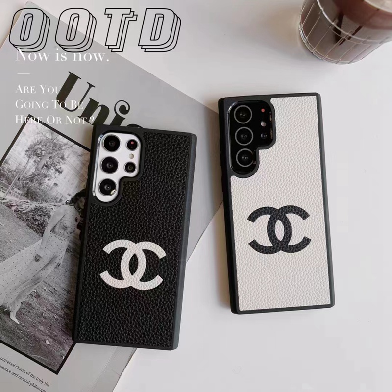 CHANEL/シャネル ハイブランドGalaxy S23/S23+/S23 Plus/S23 Ultraケース モノグラム レザー ジャケット型