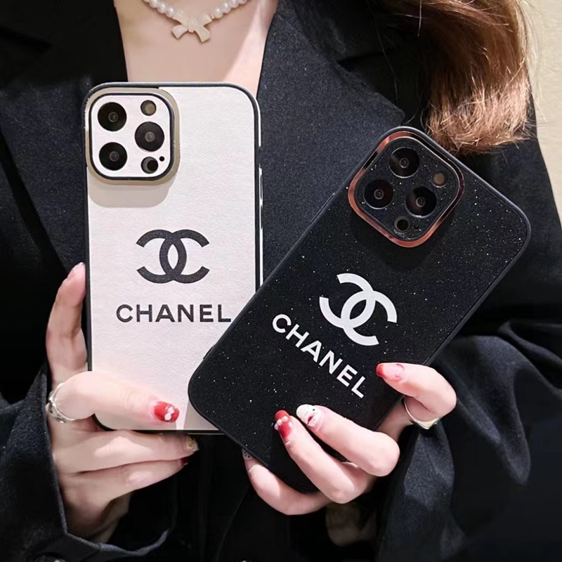 chanel ブランド シャネル iphone 14/14 pro/14 pro maxケース モノグラム きらきら ジャケット型 黒白色 アイフォン14/14プロ/14プロマックス カバー ファッション メンズ レディース