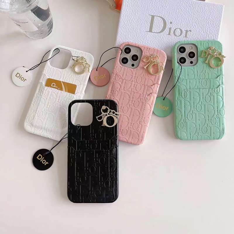 Dior ディオール 革 iphone14Pro max/14Pro/14スマホケース ハイブランド カード入り アイフォン14プロ マックス/14プロケース