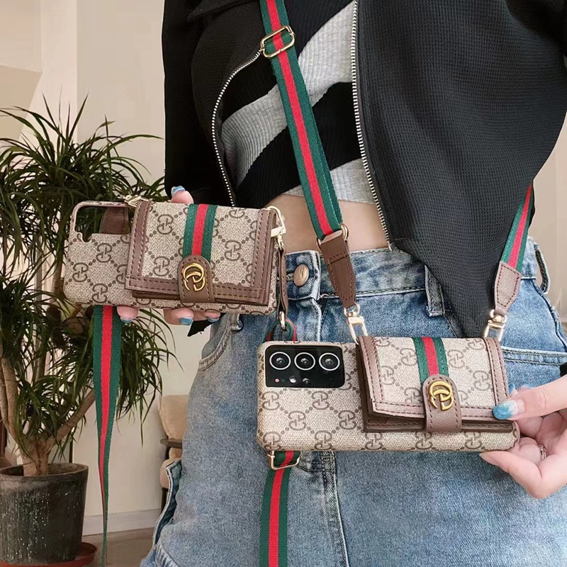 gucci ブランド グッチ galaxy s23/s23+/s23 plus/s23 ultraケース オシャレ 財布型 チェーン付きバッグ カード収納 iphone 14/14 pro/14 pro maxカバー レザー製 落下防止 ギャラクシーS23スマホケース モノグラム メンズ レディース