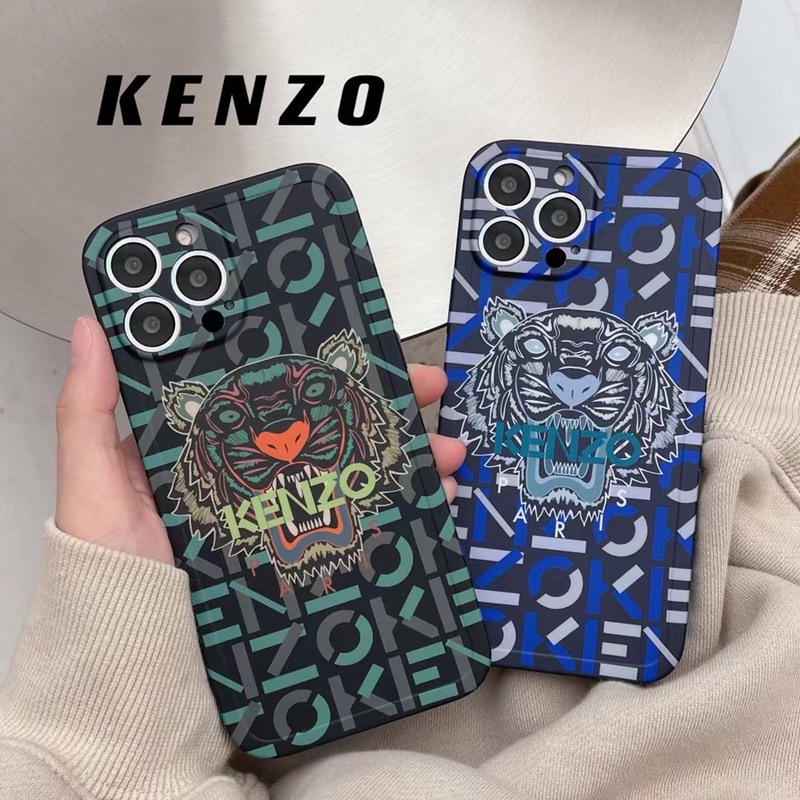 Kenzo ケンゾー iphone14pro max/14pro/14plus/14ケース 虎頭 ネオン アイフォン14/14プロ/14プロマックス/14マックス携帯バー軽量 シリコン ファッション