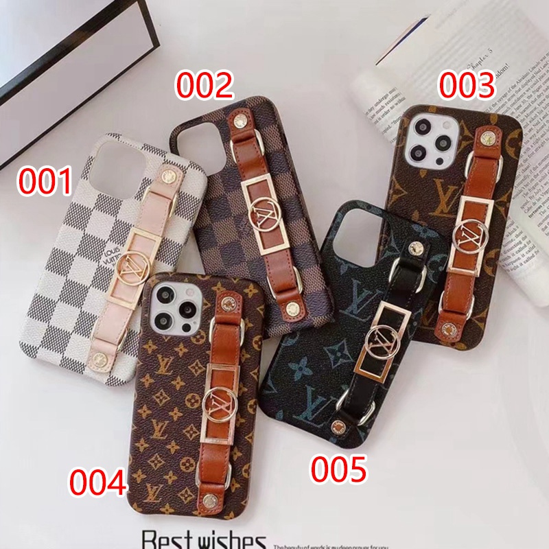 Louis Vuitton iphone14Pro max/14Pro/14Plus/14スマホケース ベルト付き 皮革製品